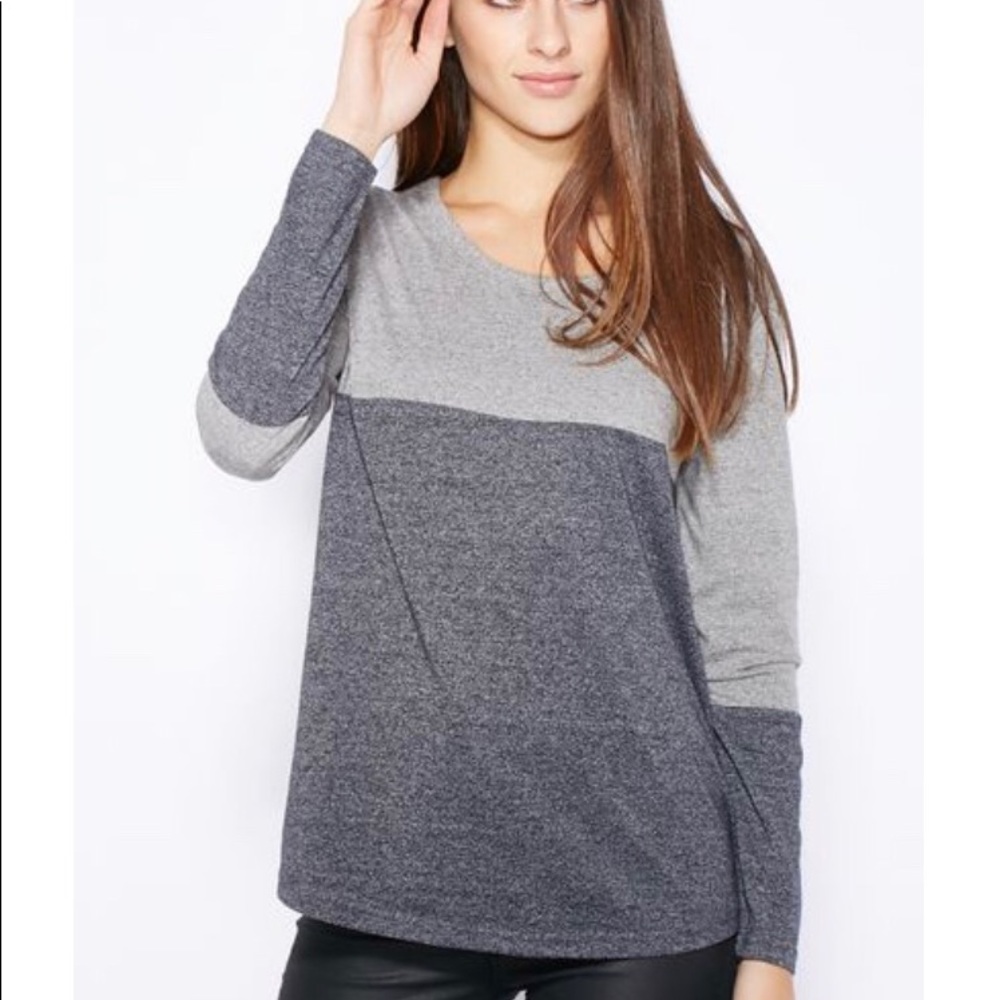 MINKPINK Two Toned Gray Long Sleeve